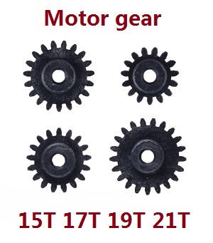 Wltoys K969 K979 K989 K999 P929 P939 RC Car spare parts 15T 17T 19T 21T motor gear (Black) - Click Image to Close