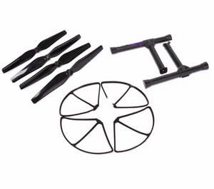 Kai Deng K70 K70C K70H K70W K70F RC quadcopter drone spare parts main blades + undercarriage + protection frame set - Click Image to Close