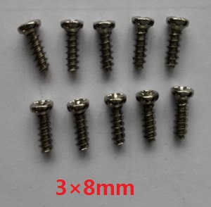 Wltoys L333 L343 L353 RC Car spare parts screws 3*8mm