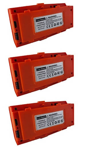 LI YE ZHAN TOYS LYZRC L900 Pro RC Drone spare parts 7.4V 2200mAh battery Orange 3pcs