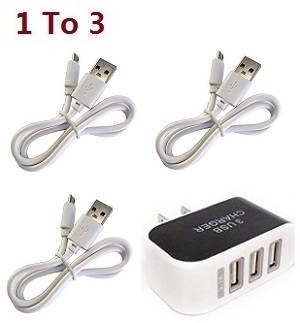 LI YE ZHAN TOYS LYZRC L900 Pro RC Drone spare parts 1 to 3 charger adapter with 3*USB charger wire set