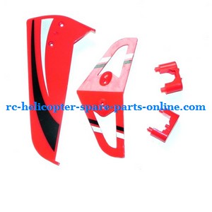 Egofly LT-711 LT-713 RC helicopter spare parts tail decorative set (Red) - Click Image to Close