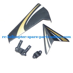 Egofly LT-712 RC helicopter spare parts tail decorative set (black) - Click Image to Close