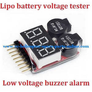 JJRC M02 RC Aircraft drone spare parts Lipo battery voltage tester low voltage buzzer alarm (1-8s) - Click Image to Close