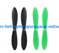 Wltoys WL Q242 Q242K Q242G DQ242 quadcopter spare parts main blades propellers (Green-Black) - Click Image to Close