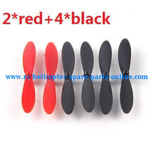 Wltoys WL Q282 Q282G Q28K quadcopter spare parts main blades propellers (2*Red+4*Black) - Click Image to Close