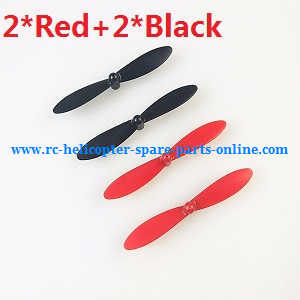 Wltoys WL Q282 Q282G Q28K quadcopter spare parts main blades propellers (2*Red+2*Black) - Click Image to Close