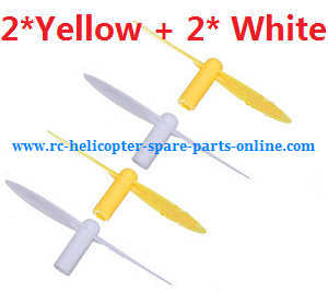 Wltoys WL Q282 Q282G Q28K quadcopter spare parts main blades propellers (2*Yellow+2*White) - Click Image to Close