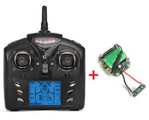 Wltoys WL Q323 Q323-B Q323-C Q323-E quadcopter spare parts PCB board + Transmitter - Click Image to Close