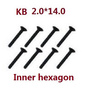 JJRC Q39 Q40 RC truck car spare parts inner hexagon screws KB 2.0*14 8pcs - Click Image to Close