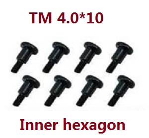 JJRC Q39 Q40 RC truck car spare parts inner hexagon screws TM 4.0*10 8pcs