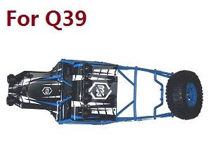 JJRC Q39 Q40 RC truck car spare parts upper cover car shell frame assembly for Q39 (Blue)