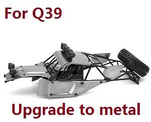 JJRC Q39 Q40 RC truck car spare parts upper cover car shell frame assembly for Q39 (Upgrade to metal Gray) - Click Image to Close