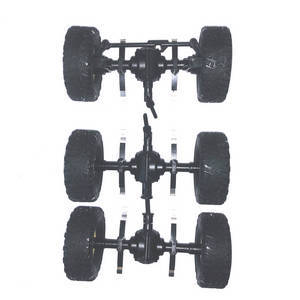 JJRC Q64 RC Military Truck Car spare parts total axle module assembly - Click Image to Close