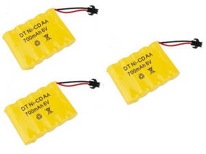 JJRC Q64 RC Military Truck Car spare parts 6V 700mAh battery 3pcs - Click Image to Close