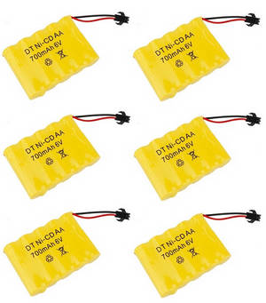 JJRC Q64 RC Military Truck Car spare parts 6V 700mAh battery 6pcs - Click Image to Close