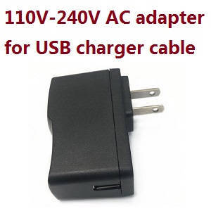 JJRC Q64 RC Military Truck Car spare parts 110V-240V AC Adapter for USB charging cable - Click Image to Close