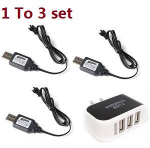 JJRC Q64 RC Military Truck Car spare parts 1 to 3 charger with 3pcs USB charger wire JJRC Q64 RC Military Truck Car spare parts 1 to 3 charger with 3pcs USB charger wire