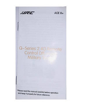 JJRC Q64 RC Military Truck Car spare parts English manual book JJRC Q64 RC Military Truck Car spare parts English manual book