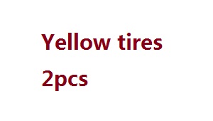 JJRC Q65 RC Military Truck Car spare parts tires 2pcs (Yellow)