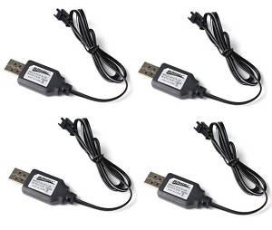JJRC Q65 RC Military Truck Car spare parts 4.8V USB charger wire 4pcs - Click Image to Close