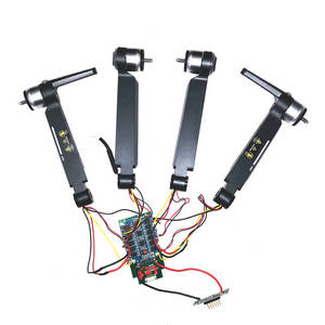 Wltoys WL XK Q868 RC drone spare parts side motor bar set with PCB board set - Click Image to Close