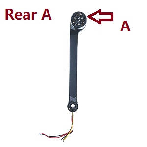 Wltoys WL XK Q868 RC drone spare parts side bar and motor set (Rear A) - Click Image to Close