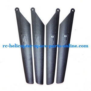 GT Model 8004 QS8004 RC helicopter spare parts main blades (2x upper + 2x lower) - Click Image to Close