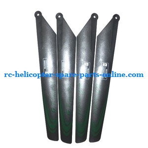 GT Model QS8005 RC helicopter spare parts main blades (2x upper + 2x lower) - Click Image to Close