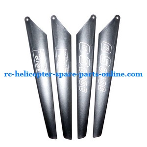 GT Model 8006 QS8006 RC helicopter spare parts main blades (2x upper + 2x lower) - Click Image to Close