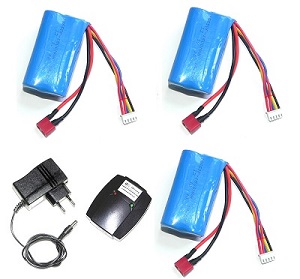 GT Model 8006 QS8006 RC helicopter spare parts charger + balance charger box + 3*battery