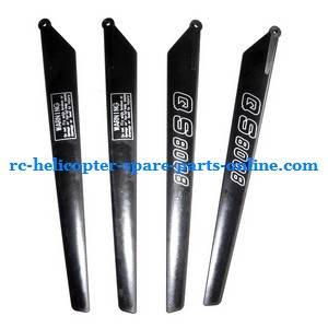 GT Model 8008 QS8008 RC helicopter spare parts main blades (2x upper + 2x lower) - Click Image to Close