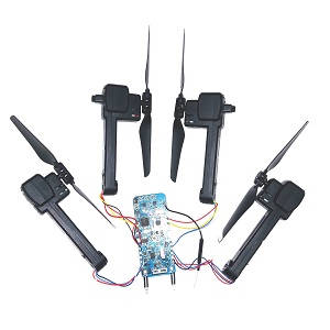 S177 GPS CSJ Toys-sky RC quadcopter drone spare parts side motors set + main blades + PCB board (Assembled) - Click Image to Close