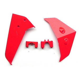 Syma S37 RC Helicopter spare parts tail decorative set (Red) - Click Image to Close