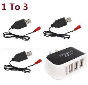 Syma S37 RC Helicopter spare parts 1 to 3 charger adapter with 3*USB charger wire set - Click Image to Close