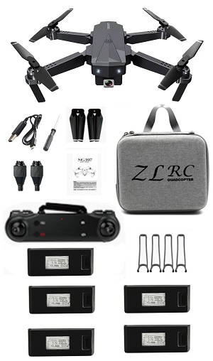 SG107 RC drone 4K WIFI dual camera with portable bag and 5 battery RTF - Click Image to Close