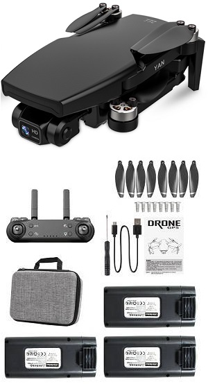 SG108PRO drone with portable bag and 3 battery, RTF Black