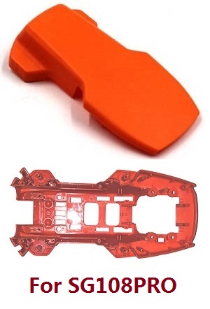 ZLL SG108 SG108-S SG108PRO Lyztoys L108 RC drone quadcopter spare parts upper and lower cover (Orange) (For SG108PRO)