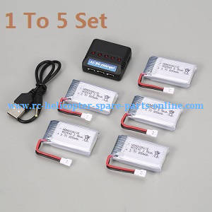 SG600 ZZZ ZL Model RC quadcopter spare parts 1 To 5 charger set + 5* 3.7V 800mAh battery set