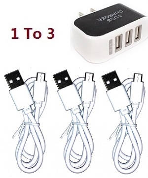 ZLL SG700 Max SG700 Pro RC drone quadcopter spare parts 1 to 3 charger adapter with 3*USB charger wire