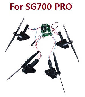 ZLL SG700 Max SG700 Pro RC drone quadcopter spare parts PCB board + side motor arms module set + main blades (For SG700 PRO) - Click Image to Close