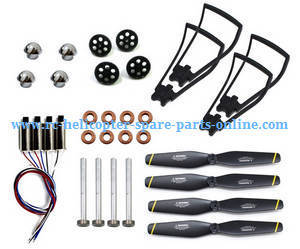SG700-G RC drone quadcopter spare parts main blades + main gears + protection frame set + main motors + bearings + metal shafts set - Click Image to Close