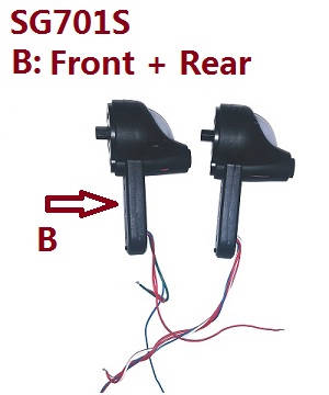 ZLRC SG701 SG701S RC drone quadcopter spare parts side motors bar set B:(Front+Rear) for SG701S - Click Image to Close