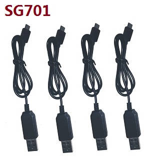 ZLRC SG701 SG701S RC drone quadcopter spare parts 3.7V USB charger wire 4pcs for SG701