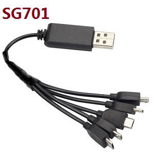 ZLRC SG701 SG701S RC drone quadcopter spare parts 1 to 3 USB charger wire for SG701S - Click Image to Close