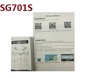 ZLRC SG701 SG701S RC drone quadcopter spare parts English manual instruction book for SG701S