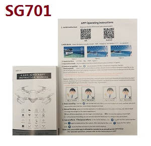 ZLRC SG701 SG701S RC drone quadcopter spare parts English manual instruction book for SG701 ZLRC SG701 SG701S RC drone quadcopter spare parts English manual instruction book for SG701