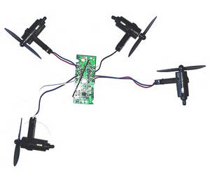 SG800 RC mini drone quadcopter spare parts PCB board + main motors + main blades (Assembled) - Click Image to Close