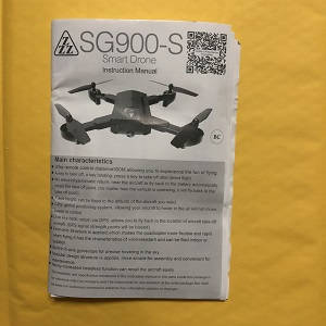 SG900 SG900S ZZZ ZL SG900-S XJL001 XJL002 smart drone RC quadcopter spare parts English manual instruction book (SG900-S) - Click Image to Close