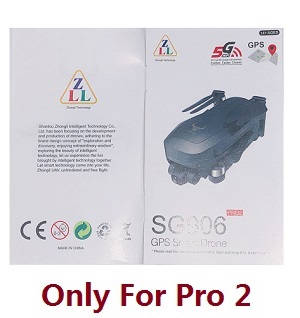 SG906 PRO 2 Xinlin X193 CSJ X7 Pro 2 RC drone quadcopter spare parts English manual instruction book